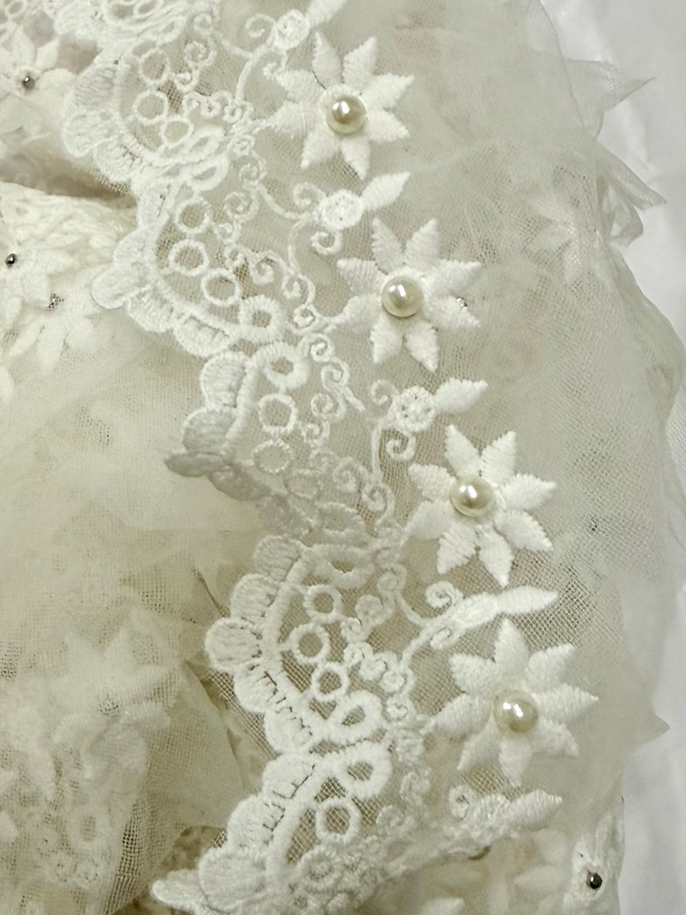 NWOT Studded  Flower Lace
